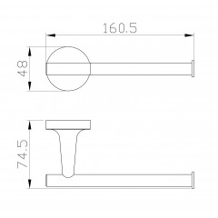 Держатель для туалетной бумаги без крышки WONZON & WOGHAND SIMPLE, Хром (WW-6516)