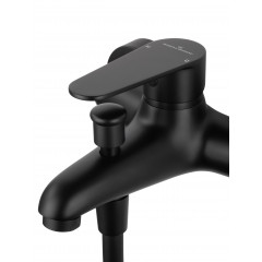 Смеситель для ванны с душевым гарнитуром WONZON & WOGHAND ALFA, Черный матовый (WW-AE3201-MB)