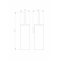 Туалетный ершик в комплекте WONZON & WOGHAND POLO, Хром (WW-8929)