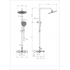 Душевая система с термостатом WONZON & WOGHAND SOLID, Белый матовый (WW-C3011-A-MW)