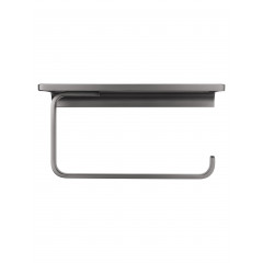 Держатель для туалетной бумаги с полкой WONZON & WOGHAND ECLIPSE, Темный графит (WW-9126-BGM)