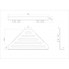 Полка для ванной угловая WONZON & WOGHAND, Брашированное золото (WW-6132-BG)