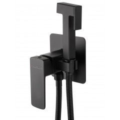 Смеситель с гигиеническим душем встраиваемый WONZON & WOGHAND EDGE, Черный матовый (WW-88829003-MB)