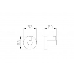 Крючок для ванной WONZON & WOGHAND EASY, Хром (WW-8105)