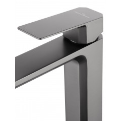 Смеситель для раковины высокий WONZON & WOGHAND DIAMOND, Темный графит (WW-88239011-BGM)