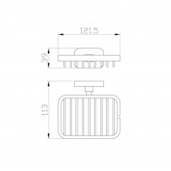 Мыльница с держателем WONZON & WOGHAND GRAFFITY, Брашированное золото (WW-9324-BG)