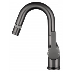 Смеситель для раковины с выдвижным изливом WONZON & WOGHAND, Темный графит (WW-FE01L212-BGG)