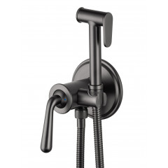 Смеситель с гигиеническим душем встраиваемый WONZON & WOGHAND STEAM, Темный графит (WW-88829008-BGM)