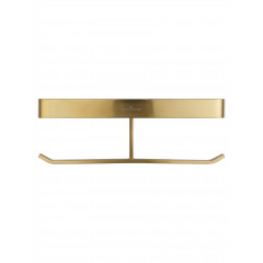 Двойной держатель для туалетной бумаги с полкой WONZON & WOGHAND LOTTE, Брашированное золото (WW-8356-BG)