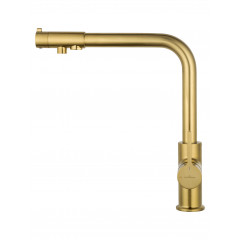 Смеситель для кухни c подключением фильтра WONZON & WOGHAND, Брашированное золото (WW-88458008-BG)