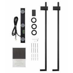 Полотенцесушитель электрический встраиваемый WONZON & WOGHAND LEIPZIG, Черный матовый (WW-AL3621-MB)