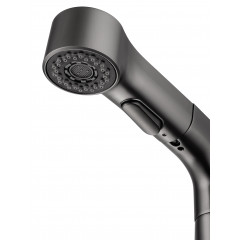 Смеситель для раковины с выдвижным изливом WONZON & WOGHAND, Темный графит (WW-121B108-BGG)