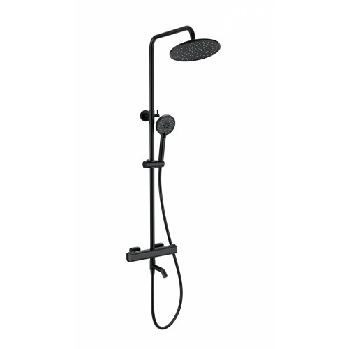 Душевая система с термостатом WONZON & WOGHAND STAY 1, Черный матовый (WW-B3051-A1-MB)