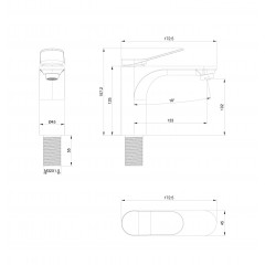 Смеситель для раковины WONZON & WOGHAND, Хром (WW-XH-010-CR)