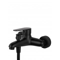 Смеситель для ванны с душевым гарнитуром WONZON & WOGHAND ALFA, Черный матовый (WW-AE3201-MB)