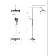 Душевая система с термостатом WONZON & WOGHAND ThermoKlick, Белый матовый (WW-B3098-A-MW)