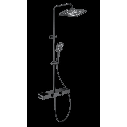Душевая система WONZON & WOGHAND Shelf, Черный матовый (WW-B3552-MB)