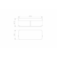Двойной держатель для туалетной бумаги с полкой WONZON & WOGHAND LOTTE, Хром (WW-8356)