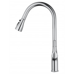 Смеситель для кухни с выдвижным изливом WONZON & WOGHAND, Хром (WW-AE54123-CR)