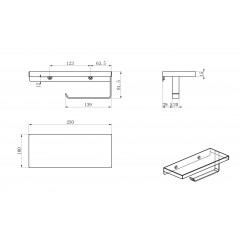Держатель для туалетной бумаги с полкой WONZON & WOGHAND, Хром (WW-V2801-CR)