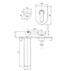 Смеситель для раковины встраиваемый WONZON & WOGHAND SHARK, Хром (WW-481701-CR)