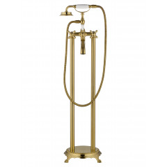 Смеситель для ванны напольного монтажа WONZON & WOGHAND RETRO, Брашированное золото (WW-88649020-BG)