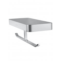 Двойной держатель для туалетной бумаги с полкой WONZON & WOGHAND LOTTE, Хром (WW-8356)