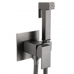 Смеситель с гигиеническим душем встраиваемый WONZON & WOGHAND, Темный графит (WW-88829903-BGM)