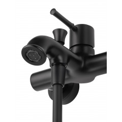 Смеситель для ванны с душем WONZON & WOGHAND TOR, Черный матовый (WW-88037073-MB)