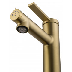 Смеситель для раковины с функцией полоскания WONZON & WOGHAND, Брашированное золото (WW-H1017-BG)