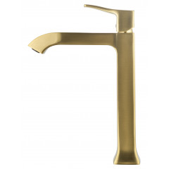 Смеситель для раковины высокий WONZON & WOGHAND FLEX, Брашированное золото (WW-88019072-BG)