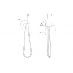 Смеситель с гигиеническим душем встраиваемый WONZON & WOGHAND STEAM, Черный матовый (WW- 88829008-MB)