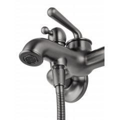 Смеситель для ванны с душем WONZON & WOGHAND STEAM, Темный графит (WW-88639008-BGM)
