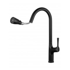 Смеситель для кухни с выдвижным изливом WONZON & WOGHAND, Черный матовый (WW-AE54123-MB)