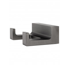 Двойной крючок для ванной WONZON & WOGHAND ECLIPSE, Темный графит (WW-9125-GM)
