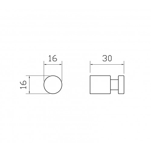 Крючок для ванной WONZON & WOGHAND EASY, Хром (WW-8105-1-CR)