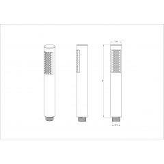 Лейка для душа WONZON & WOGHAND, Хром (WW-88SC04-CR)