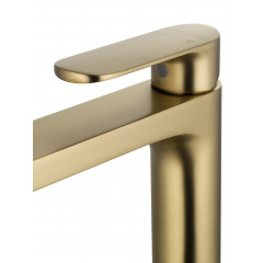 Смеситель для раковины высокий WONZON & WOGHAND, Брашированное золото (WW-H1034-BG)