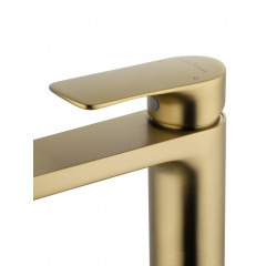 Смеситель для раковины WONZON & WOGHAND Line, Брашированное золото (WW-A40732-BG)