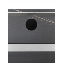 Полотенцесушитель электрический с каменной плитой Черный мрамор WONZON & WOGHAND STUTTGART, Брашированный никель (WW-A504-BR)