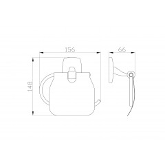 Держатель для туалетной бумаги с крышкой WONZON & WOGHAND PORTO, Хром (WW-1601)