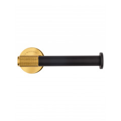 Держатель для туалетной бумаги без крышки WONZON & WOGHAND MAJESTIC, Черный/Золото (WW-9216)