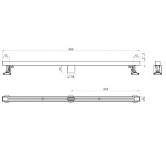 Душевой трап 90 см WONZON & WOGHAND, Брашированный никель (WW-65409T-BR)