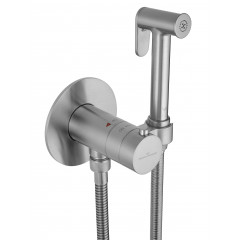 Смеситель с гигиеническим душем и термостатом встраиваемый WONZON & WOGHAND, Брашированный никель (WW-88829909-BN)