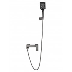 Смеситель для ванны с душем WONZON & WOGHAND CUBE, Темный графит (WW-88639016-BGM)