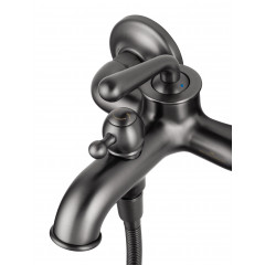 Смеситель для ванны с душем WONZON & WOGHAND STEAM, Темный графит (WW-88639008-BGM)