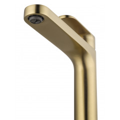 Смеситель для раковины высокий WONZON & WOGHAND, Брашированное золото (WW-H1034-BG)