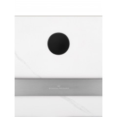 Полотенцесушитель электрический с каменной плитой Белый мрамор WONZON & WOGHAND STUTTGART, Брашированный никель (WW-A501-BR)