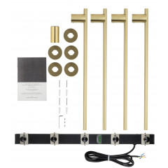 Полотенцесушитель электрический встраиваемый WONZON & WOGHAND DORTMUND, Брашированное золото (WW-A364-BG)