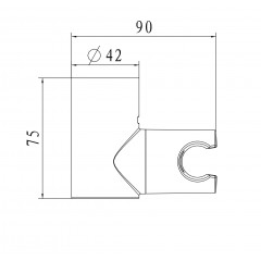 Настенный держатель WONZON & WOGHAND, Хром (WW-994224-CR)